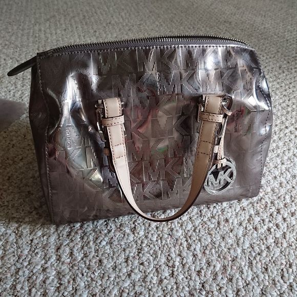MICHAEL Michael Kors Silver/Gray Satchel - Picture 8 of 13